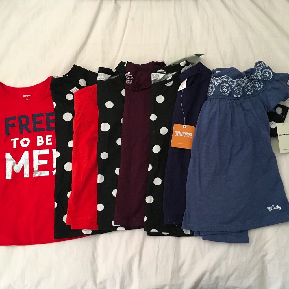 Bundle of NEW T-shirts(8 items) for Girl size 4.
